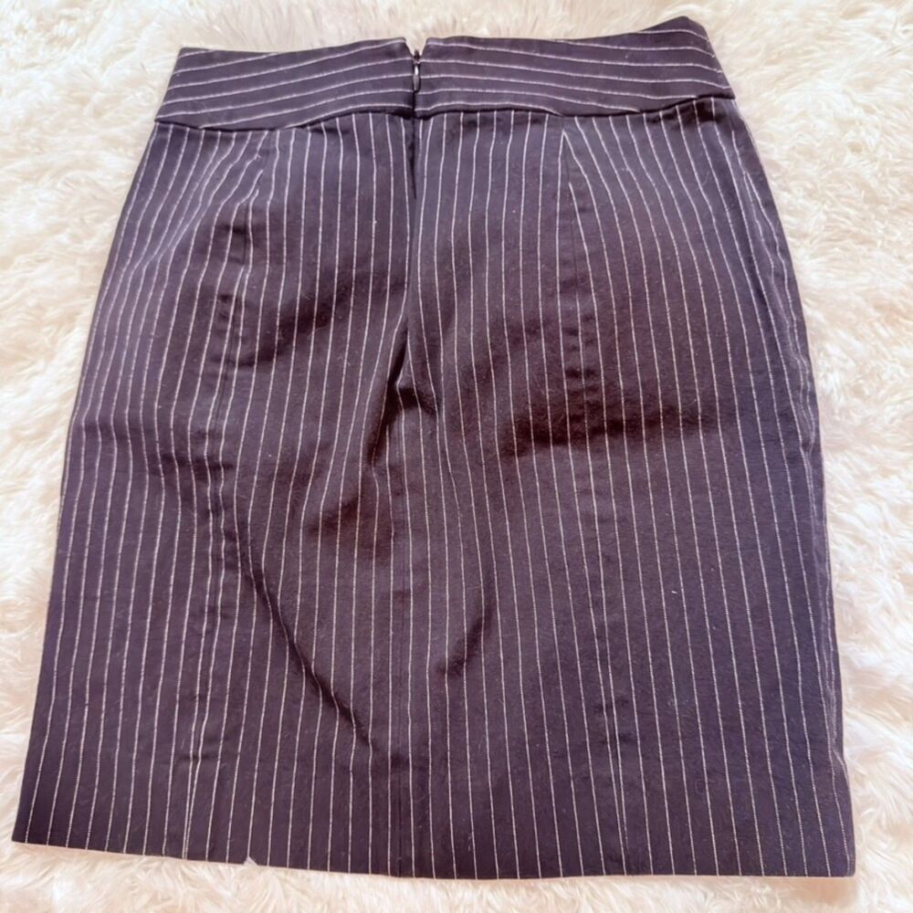 Banana Republic Black Pinstripe Pencil Skirt Workwear Size 0 - Picture 3 of 11